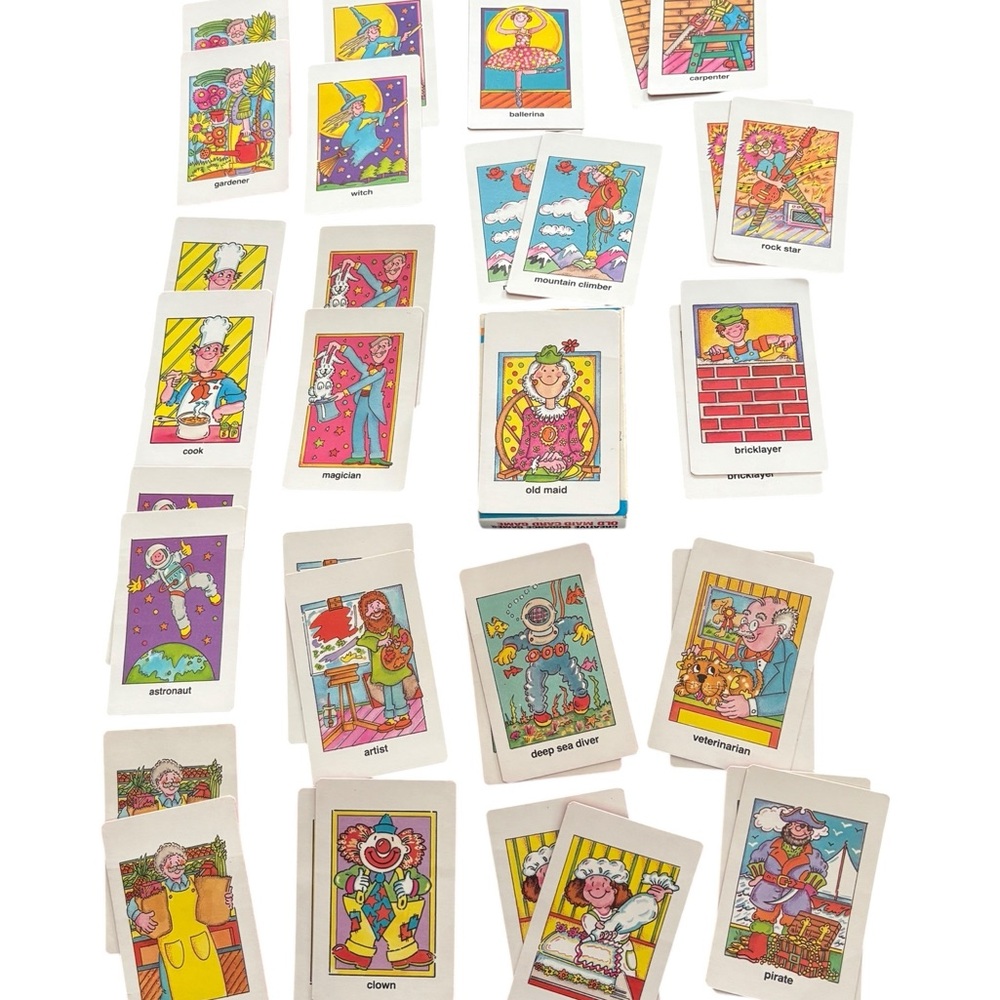 Lot 2 VTG 1986 Creative Guidance Childrens Games Old Maid Go Fish Cards IN Box - Picture 3 of 7